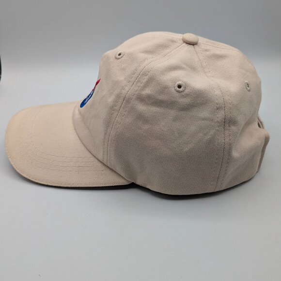Beige NASA Hat Triangle Sport Headwear Embroidered Logo - Picture 5 of 9
